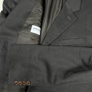 Armani Collezioni Mens 44L‎ Wool Silk Micro Weave Blazer Sport Coat Italy